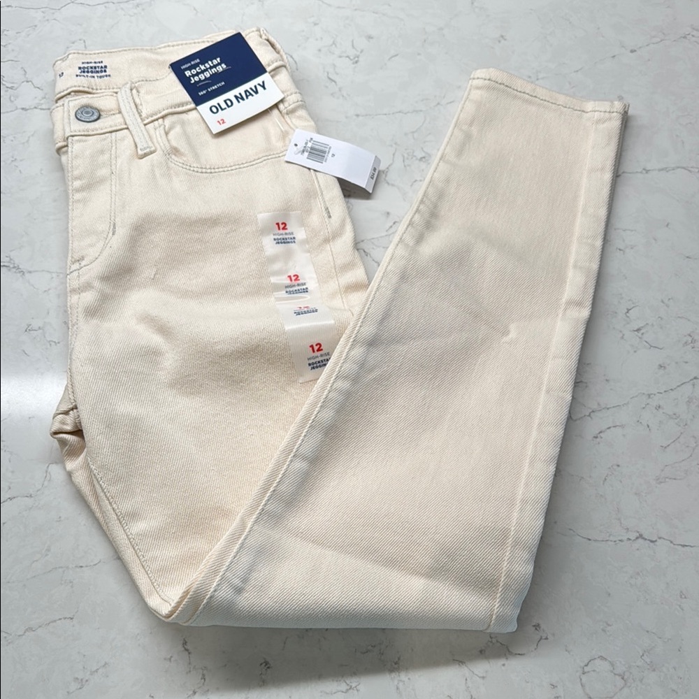Old Navy Kids Cream Jeans